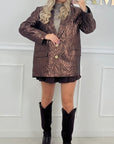 BLAZER SAMIA - CHOCOLAT
