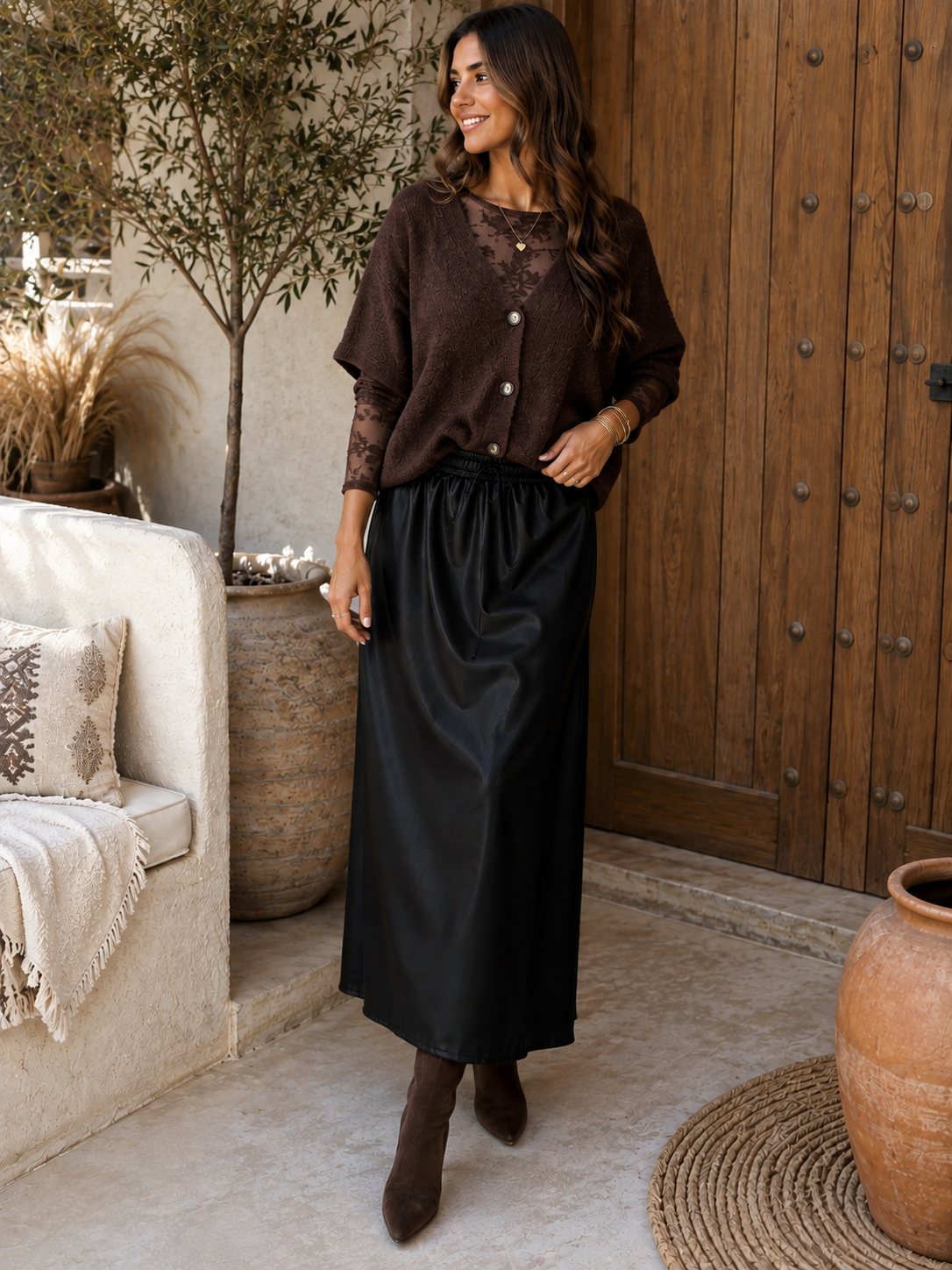 CARDIGAN MELIA - CHOCO