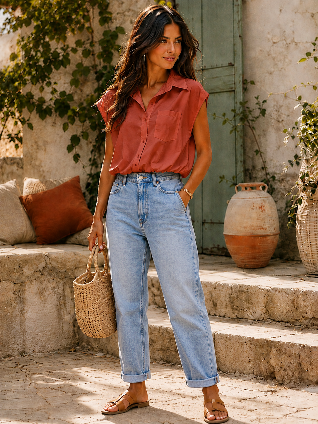 BLOUSE ANDY - TERRACOTA