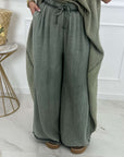 PANTALON GAZE DE COTON - KAKI