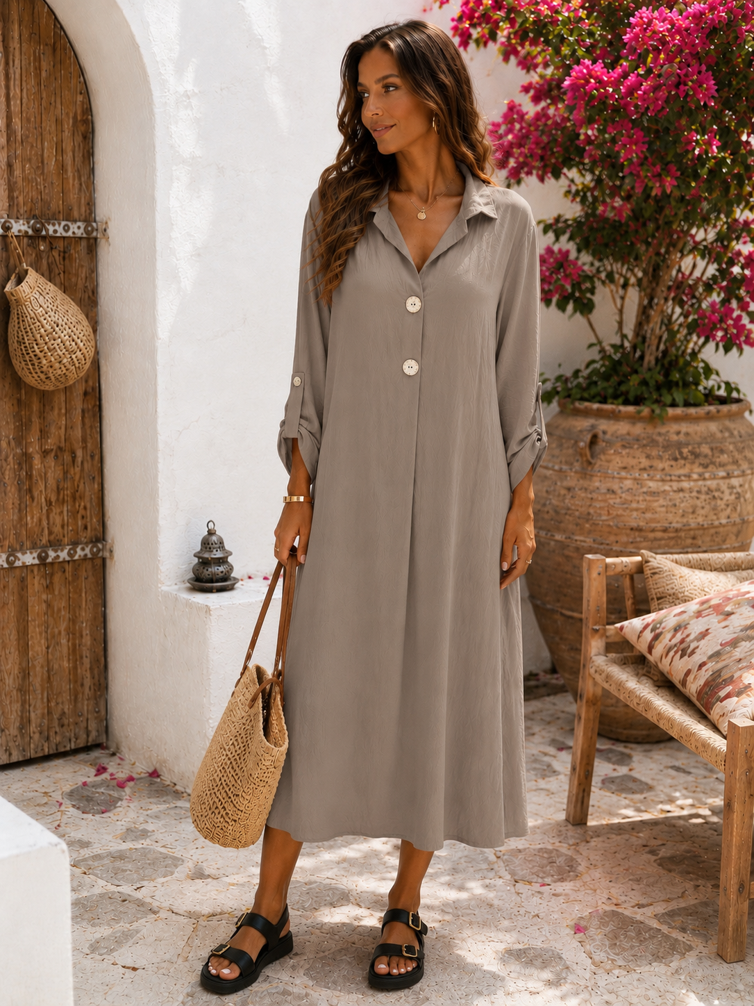 ROBE NISA - TAUPE