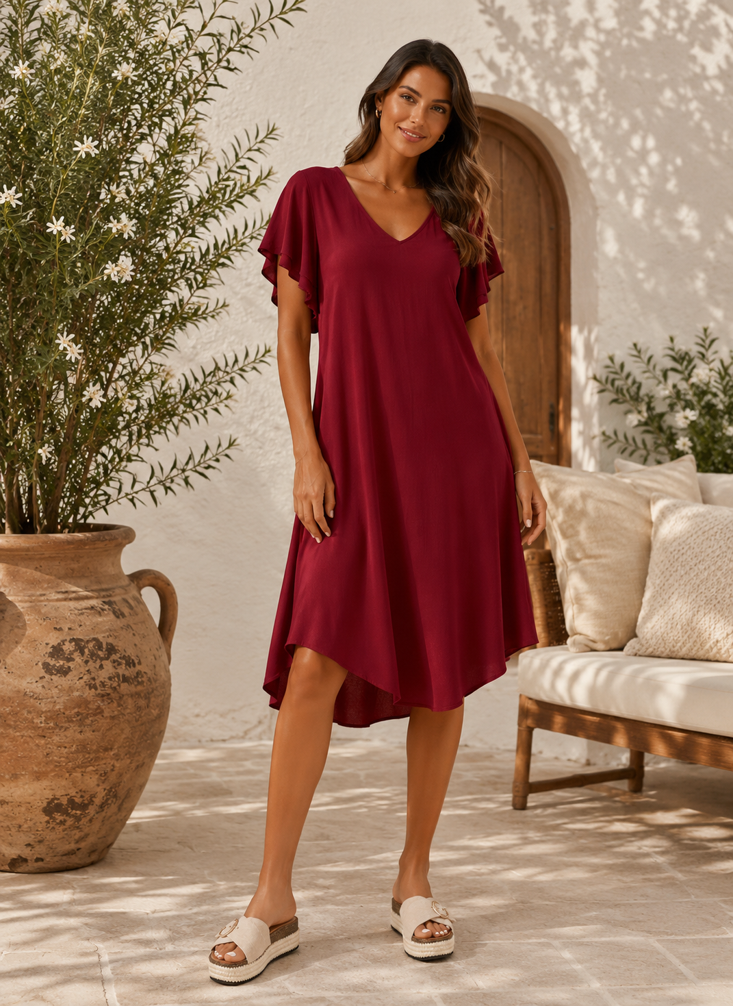 ROBE DANA - CERISE