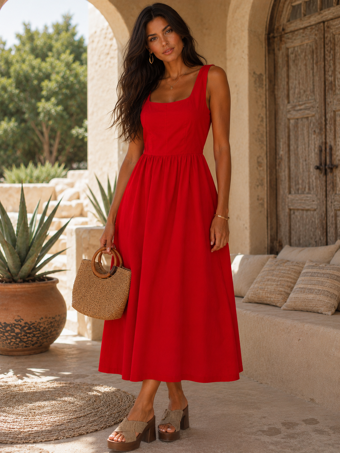 ROBE INAYA - ROUGE