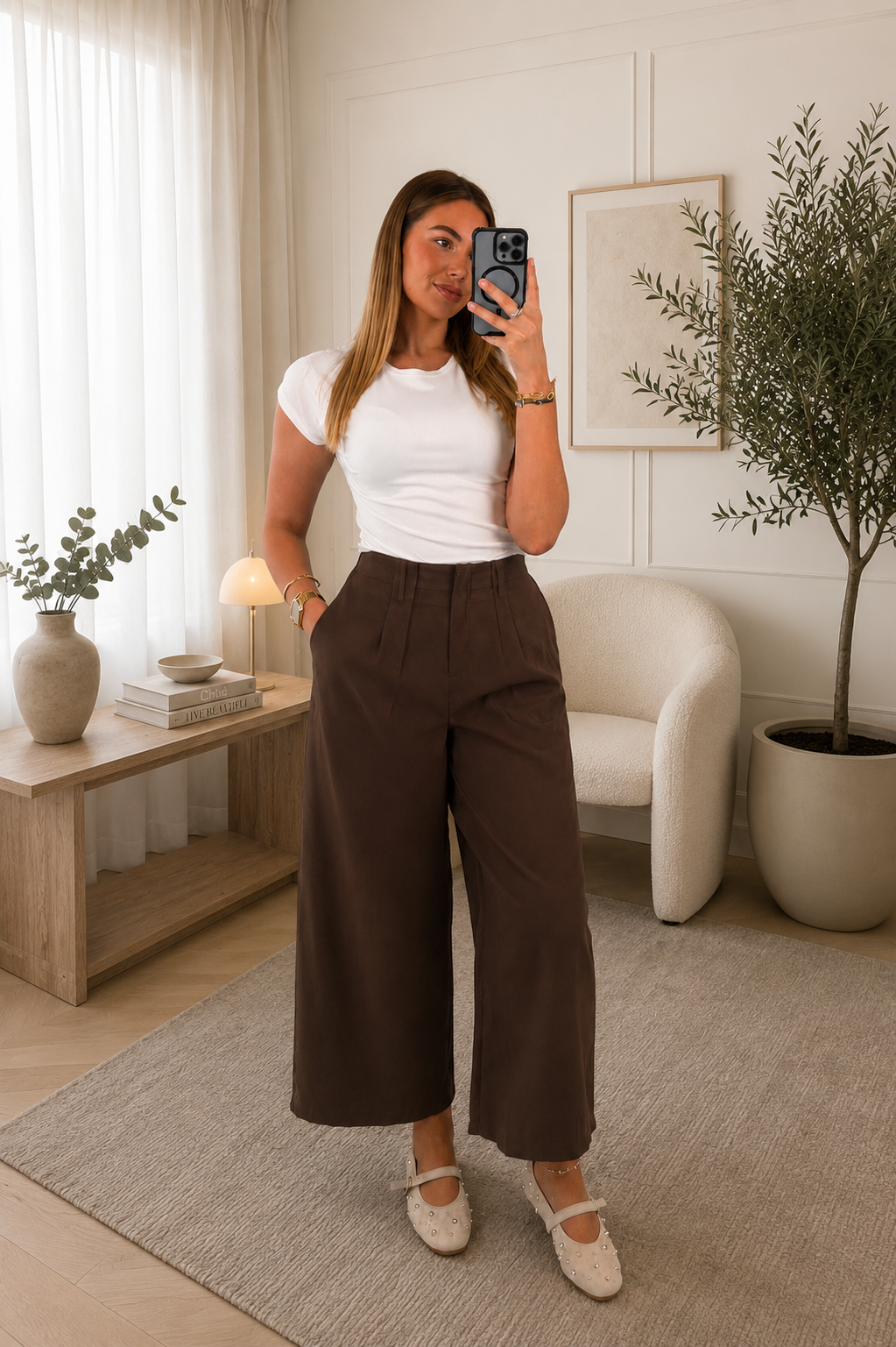 PANTALON LANA - CHOCO