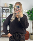 PULL LOUANE - CHOCOLAT