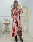 ROBE ROMANE LONGUE - TERRACOTTA