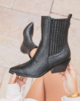 BOOTS CROCO - BLACK