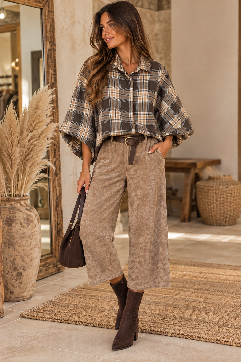 PANTALON FLORA - CAMEL