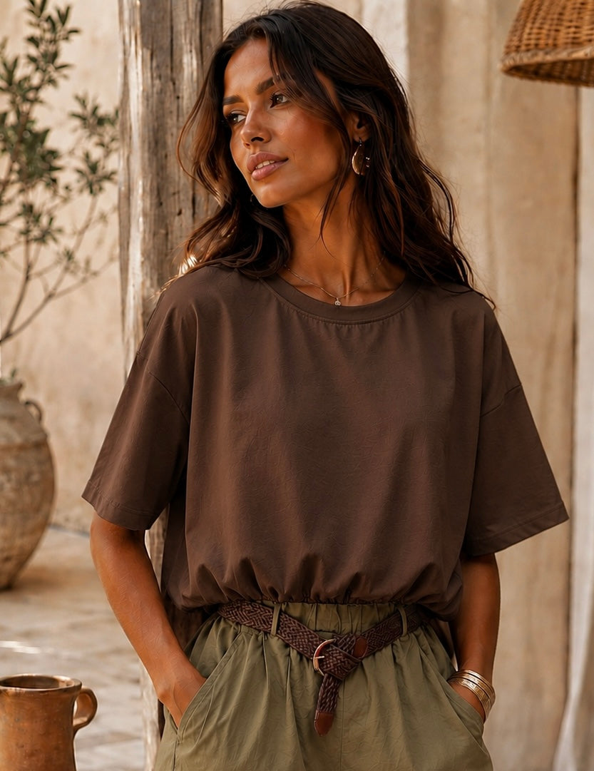 T-SHIRT KYLA - CHOCO