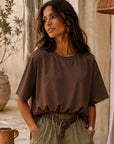 T-SHIRT KYLA - CHOCO