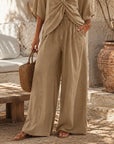 PANTALON LINO - CAMEL
