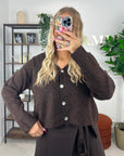 CARDIGAN SYBILLE - CHOCO