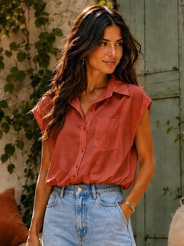 BLOUSE ANDY - TERRACOTA