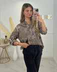 CHEMISE À CAPUCHE LAURINE - TAUPE